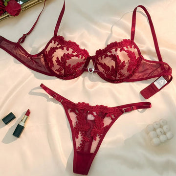 2025 Women’s Transparent Sexy Lingerie Set – Sheer Bra & Panty Underwear | NOMV