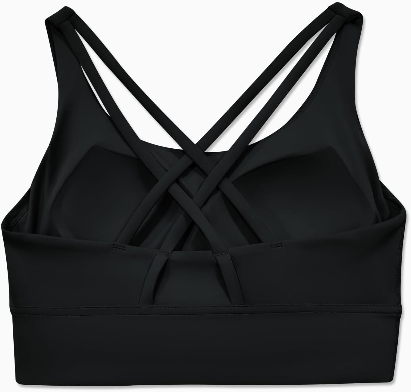 NOMV™ Women's Lightweight Breathable Seamless Medium Support Padded Sports Bra Cross Back Yoga,Jogging,Fitness